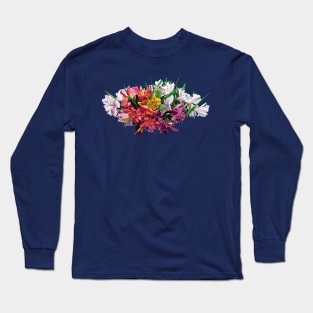 Lilies - Asiatic Lilies Mixed Colors Long Sleeve T-Shirt